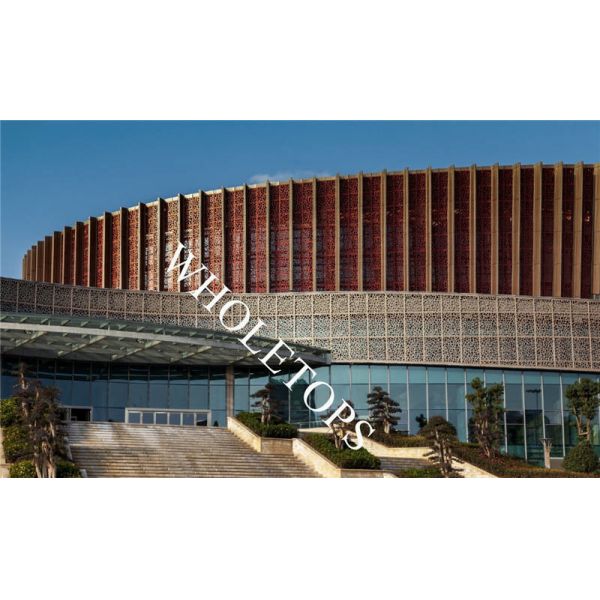 7.0MM Laser Cut Facade Panels / SGS Laser Cut Wall Art Panels For Curtain