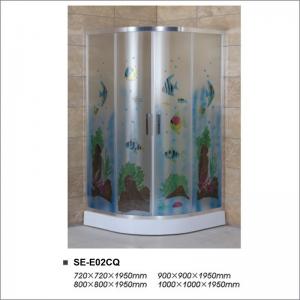 China 6mm Colorful Tempered Glass Shower Enclosure Room for Hotel / Home Bathroom on sale