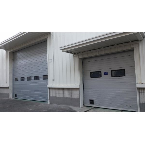 Sandwich Sectional Overhead Garage Door Color Coated Steel 24db Sound Insulation