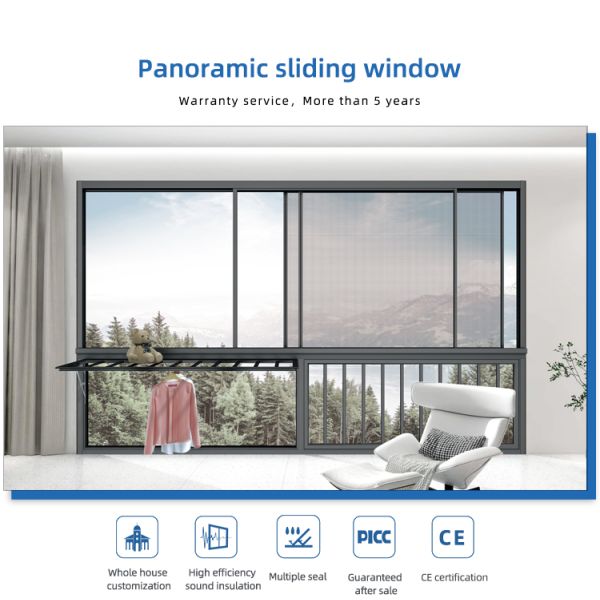 White Commercial Aluminum Windows Sliding Upvc Window OEM