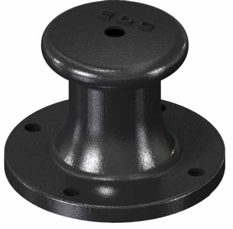 Ship Mooring Ductile Cast Iron Bollards Single Bitt Deck Bollard Legacy Type
