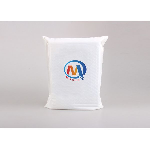 White Padded Bubble Poly Mailer Envelopes For Online Shopping / Express Delivery
