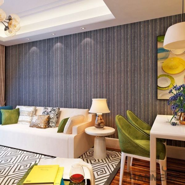 Stripes Hot Selling Good design Best Prices Home Decor Plant Fiber Particle Wallpaper