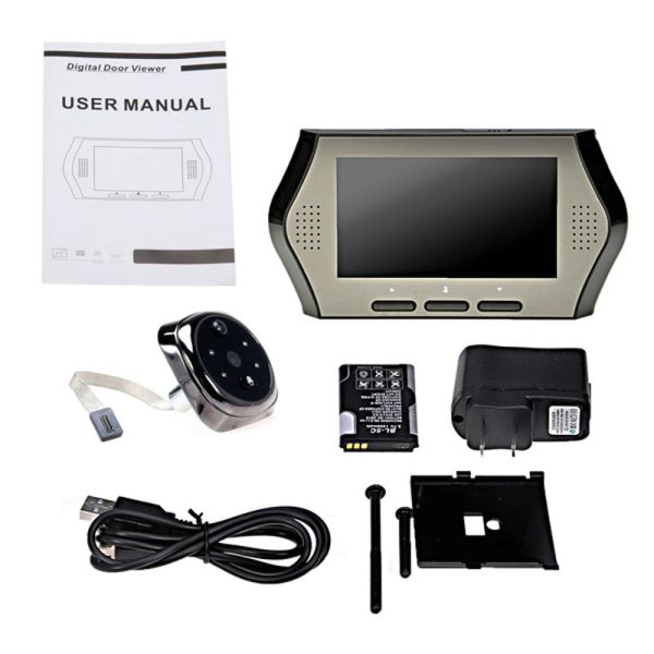 4.3 LCD Electronic Door Peephole Viewer Camera Home Security DVR Night Vision Video Doorbell Door Phone Access Control