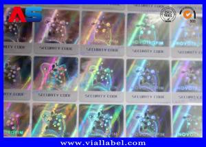 China Custom Scratch 3D Holographic Sticker QR Code Label Printing And Color Variable on sale
