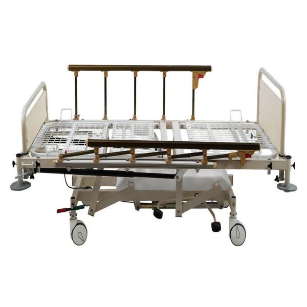 Hydraulic Hospital Bed With Pump For HI-LO Movement , Gas Spring For Trendelenburg