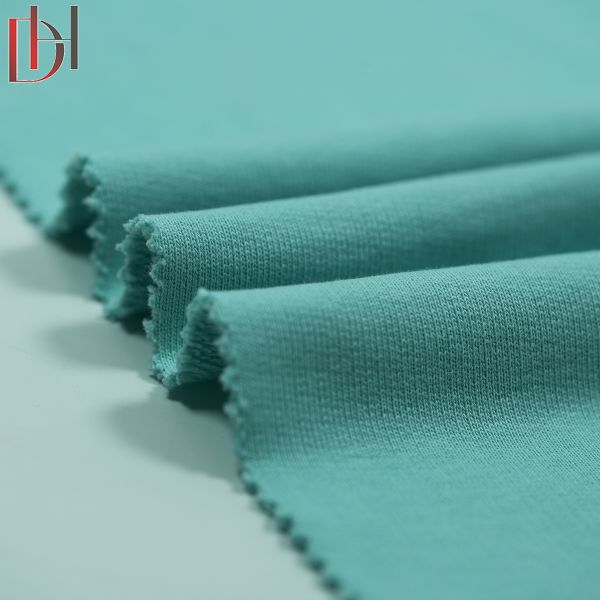 Organic Knit Garment Fabric 185cm Hoodie Soft Cotton Terry Fleece Fabric 380gsm