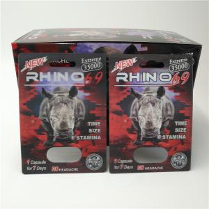 China Custom RHINO 96 Pill Blister Pack Packaging 3D Lenticular Card Eco - Friendly on sale