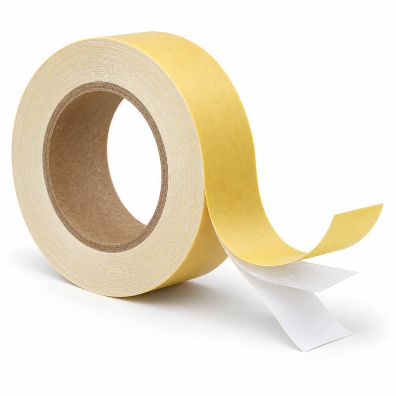Double-Sided Tissue Tape / Double-Coated Tissue Tape / Tissue Mounting Tape with Water-Based Adhesive and Two Release Paper Liners for Staged Bonding and Indoor Assembly