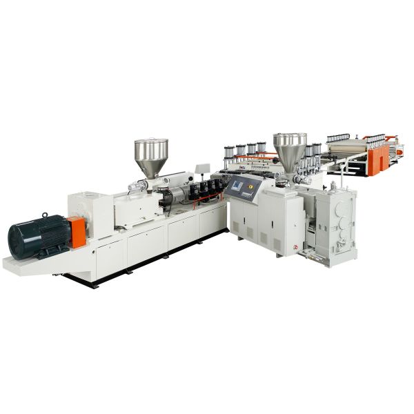 1220 X 2440mm WPC / PVC Foam Board Extrusion Line Double Side Skinning