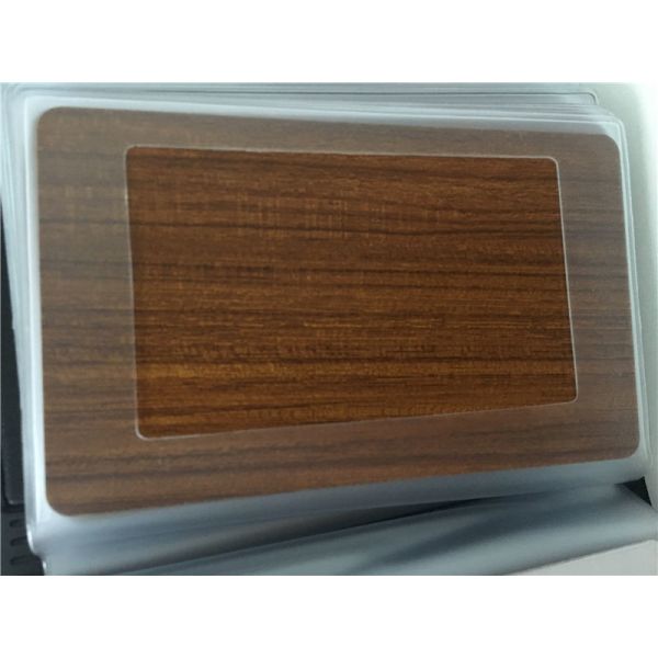 PVDF Coated 4.0mm 3D Aluminium Wood Panel With PVC Film