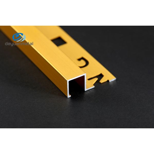 Anodized Aluminium Edge Trim Profiles With Hole Punched 0.7-2mm Thickness