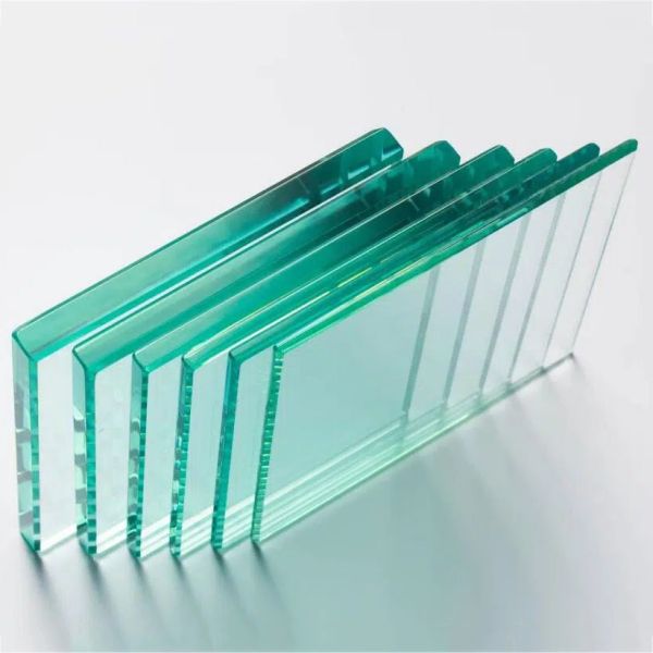 Building Glass Light Blue Ultra Clear Float Glass 2mm - 19mm Frosted Float Glass Sheet High light transmittance