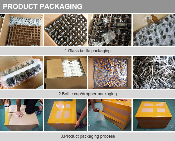 Round Color Gradient Glass Small Dropper Bottles , Olive Oil Glass Bottles With Sharp Pipette