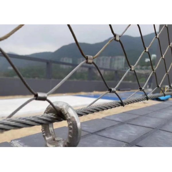 SS304 2mm Anti Rust Balustrade Cable Mesh 50*50 Stainless Steel Cable Mesh
