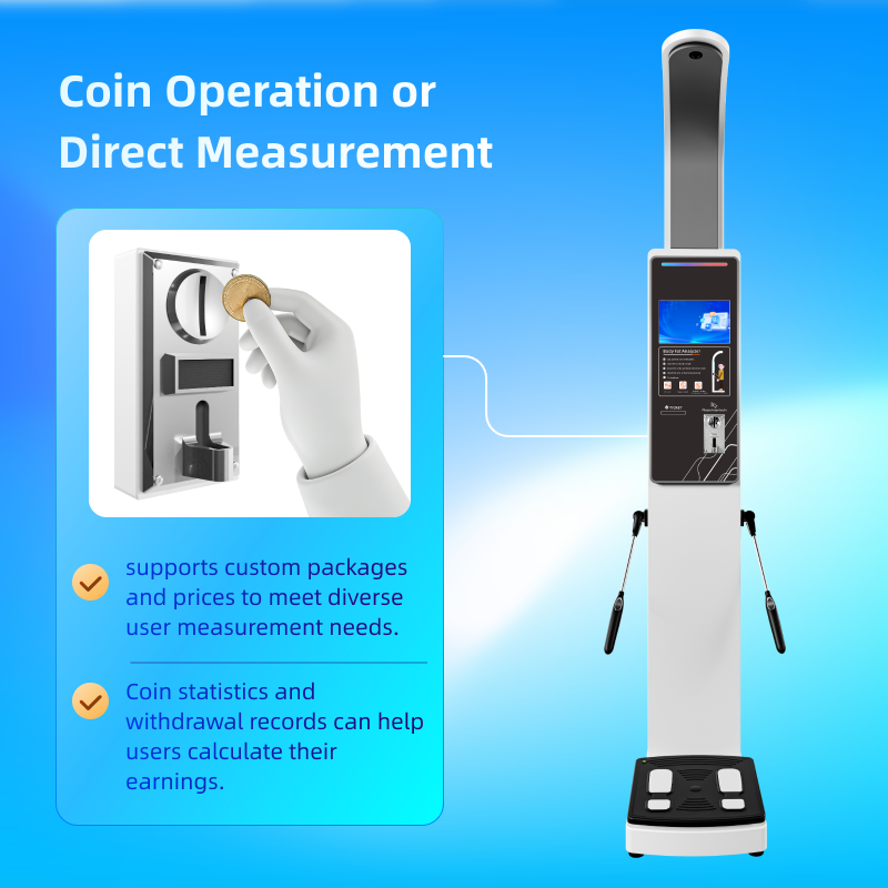 Smart Height Weight 3D Body Composition Analyzer Scale High Accuracy Commercial Use AI Technology
