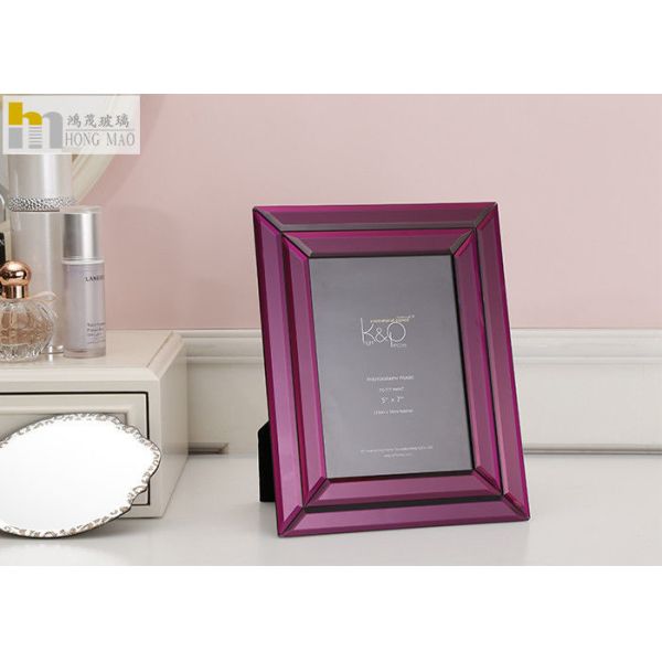 Bevelled Edge Mirror Glass Photo Frames OEM Design Wear - Resistance