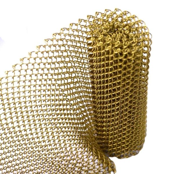 Colorful Decorative Metal Coil Drapery Chain Link Mesh Curtain