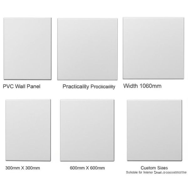 PVC Wall Panel Practicality Width 1060mm Panelsize 300mm X 300mm 600mm X 600mm Custom Sizes Suitable for Interior Decoration