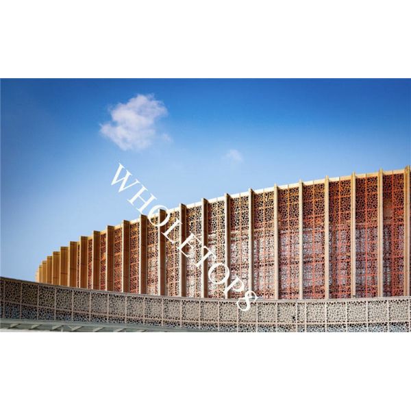 7.0MM Laser Cut Facade Panels / SGS Laser Cut Wall Art Panels For Curtain