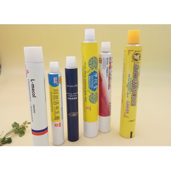 Pharmaceutical Cream Collapsible Aluminium Tubes , ISO CFDA Empty Cream Tubes