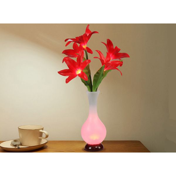 LED lily vase Emitation fake flower Lighting living room hotel decoration living room bedroom