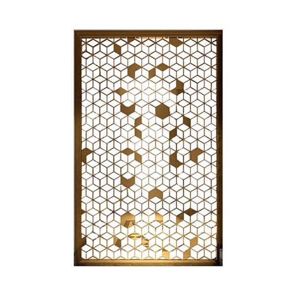 Neoclassical Postmodern Living Room Partition Screen Stainless Steel Decorative