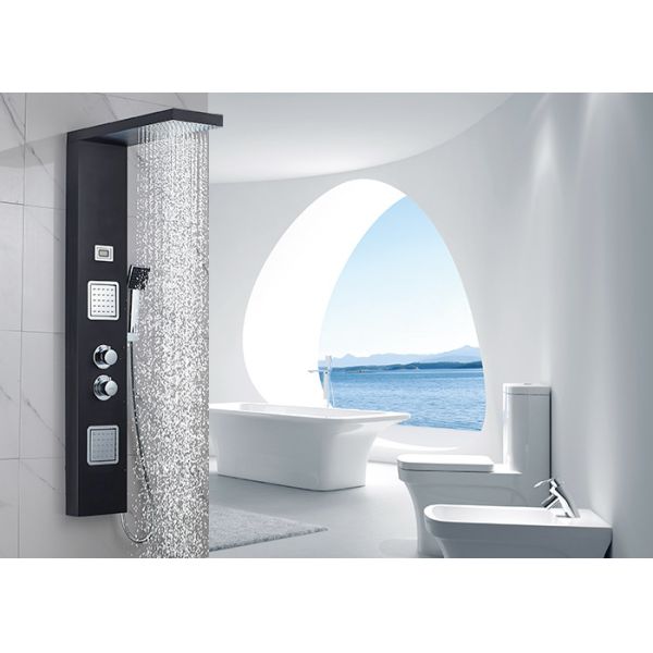 ROVATE 304 Stainless Steel Wall Mount Shower Panel With Body Shower Jets