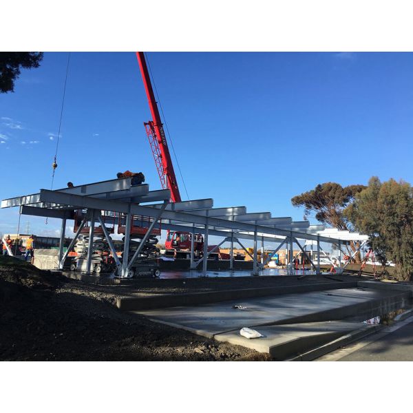 Concrete Foundation and Steel Portal Frame for Prefabricated Steel Construction