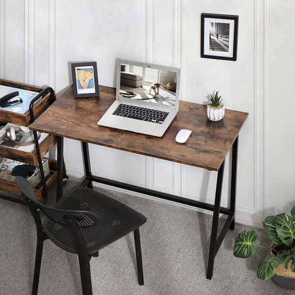 Rustic Computer Desk for Sale, Industrial Computer Desk, Home Office Computer Desk, Metal Frame Writing Desk, ULWD40X