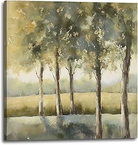 Forest Canvas Wall Art  Printed Landscape Oil Painting For Modern Home Decoration