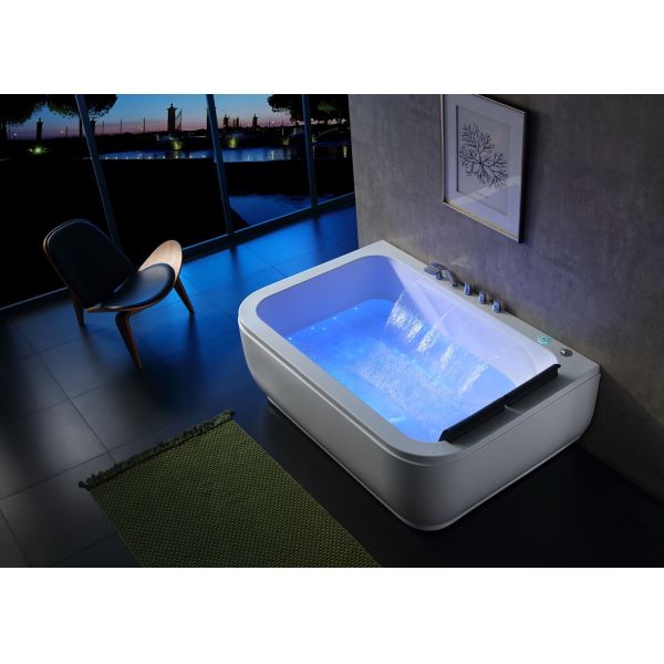 E-8012 Double Rectangle Bathtub Touch Panel Controller For Two person