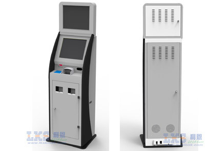 Camera Recorder LAN Cable Onwall Dual Screen Inforamtion All-in-1 Kiosk For Movie Theatre