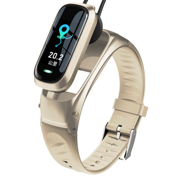 B6 NFCHealth Monitoring Smartwatch with bluetooth earphone 0.96 Inc TPU