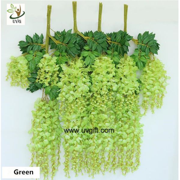 UVG 110cm faux floral arrangements long shoot wisteria silk flowers for wedding decoration WIS016