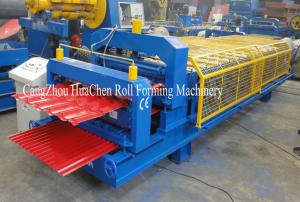 China Hydraulic Cutting Double Layer Steel Sheet Roof Forming Machine With 2 Profiles in One on sale