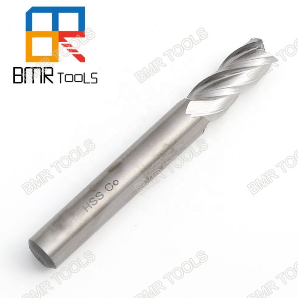 BMR TOOLS High Quality 4 Flutes 8mm HSS/Co End Mill For Aluminum Milling DIN 844 Standard