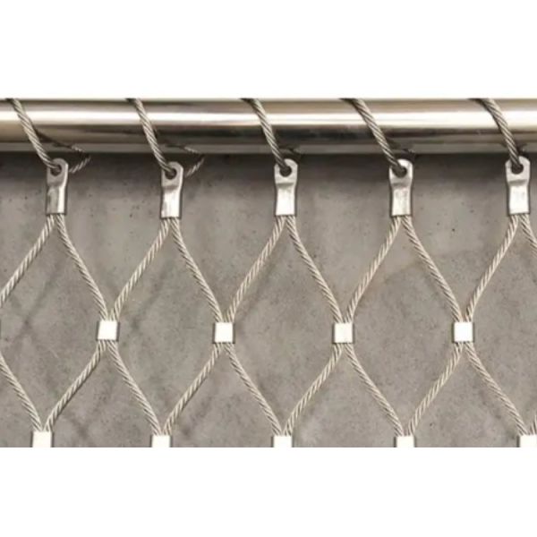 Flexible Metal Mesh Panels Stainless Steel 316 Rope Net Fence With 2.0mm Wire