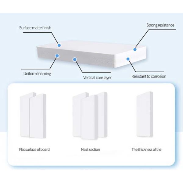 1220x2440mm PVC Foam Board High Density Plastic Sheets Building Material