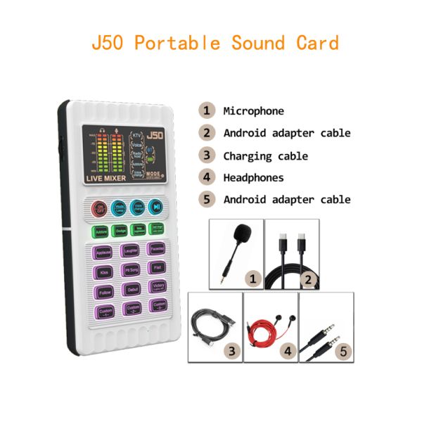 white J50 Live sound card