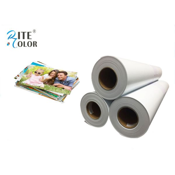 Smooth 190gsm Resin Coated Photo Paper , Large Format Silky Photo Paper For Inkjet Printer