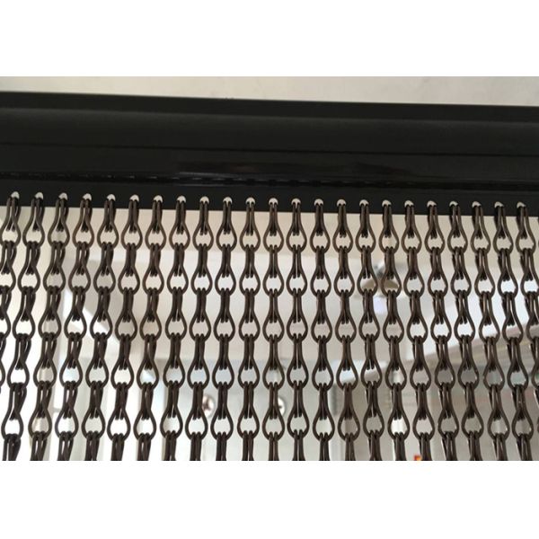 Heavy Duty Colored Aluminum Hook Chain Link Curtain , 2.0mm and 1.6mm Thickness