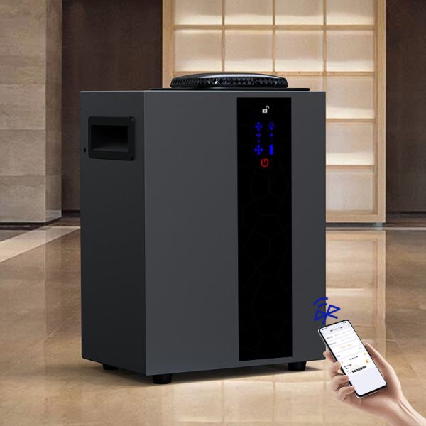 Metal Material HVAC Scent Diffuser Machine with 800ML Capacity A1000 for Large Spaces APP Control