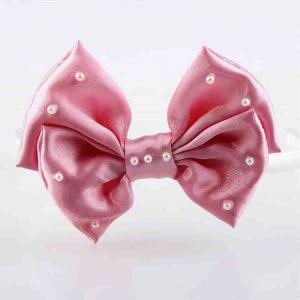 Cheap Headband Baby Girl Hair Accessory Ribbon Bow Customiazed Size With Pearl for sale