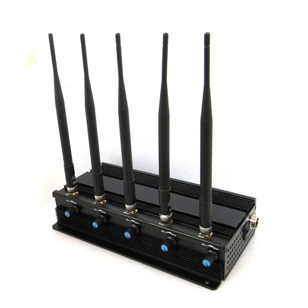 5 Antenna Power Strength Adjustable Mobile phone Jammer GSM/CDMA/DCS/PHS/3G/4G LTE/WiMax