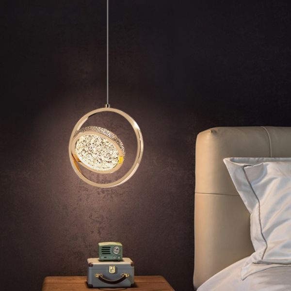 Modern LED Chandelier Acrylic Home Decorative Living Room Hotel Circle Hanging Pendant Light