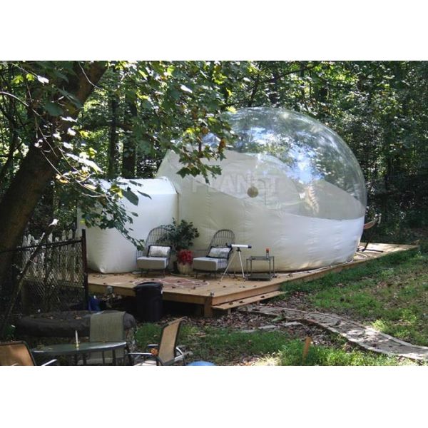 4 M Inflatable Lawn Tent Clear Bubble , Inflated Bubble Tent With Frame Tunnel