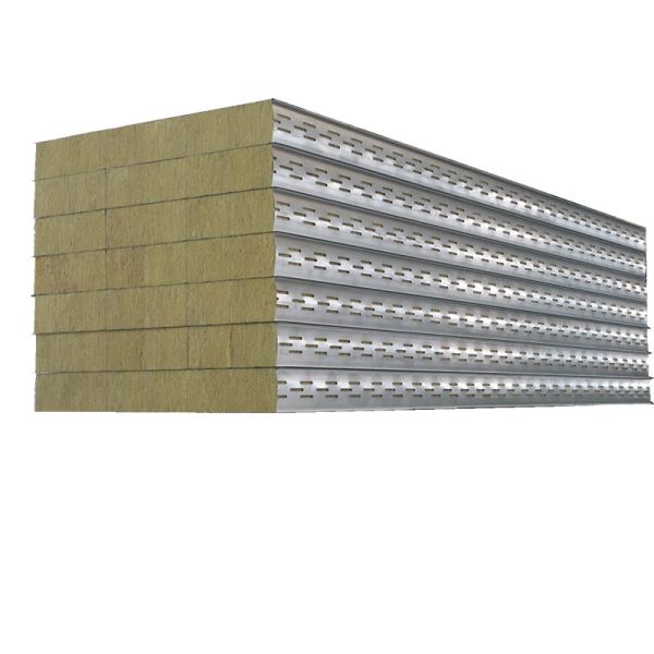 150mm Thickness Rock Wool Sandwich Panel Fireproof Oven Panel Insulation Panel