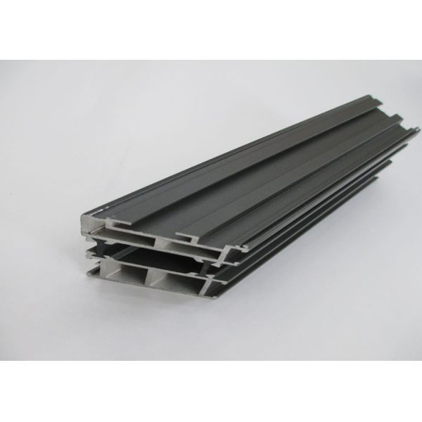 Break Bridge Grey Aluminium Window Profiles Customized Heat Insulation