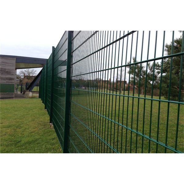 Hot Sales Twin Wire Mesh Fence Panel For Garden Fence With Peach Post